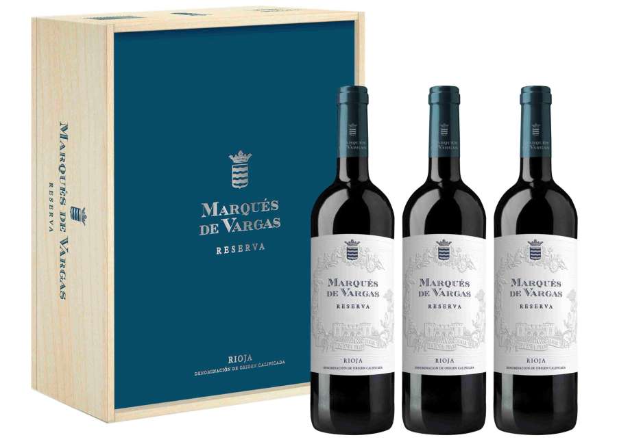  Marqués de Vargas  - Caja de Madera 3 Botellas -